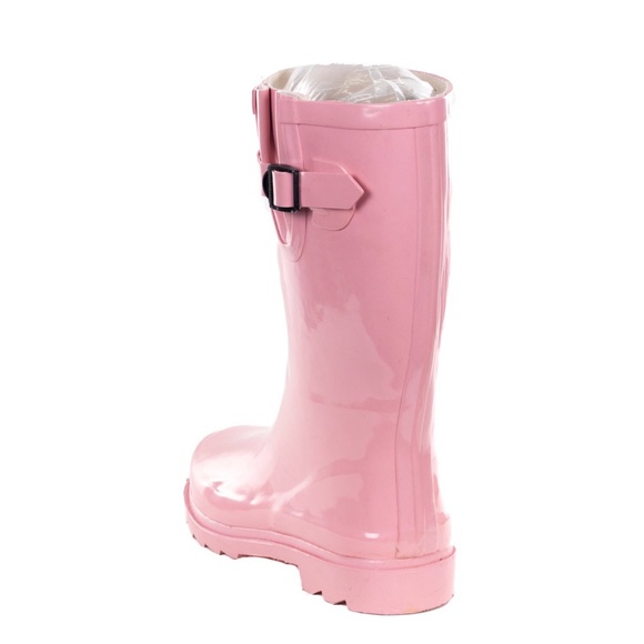 Women's 11" Pink Rubber Rainboots Garden Wellies - Picture 4 of 5