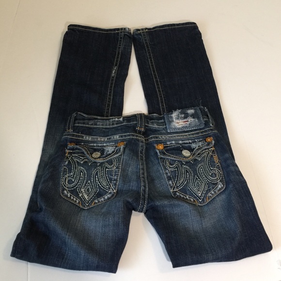 MEK Denim - MEK Oaxaca Bootcut Distressed Jeans, size 25