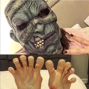 Halloween Monster Mask and Feet