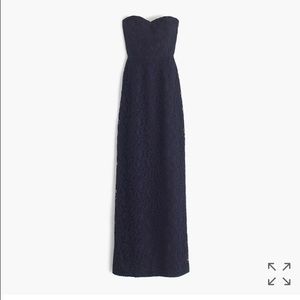 J.Crew Bridesmaid Dress Natasha Navy Leavers Lace