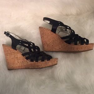 Guess Black Wedges
