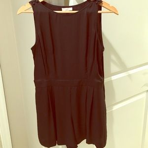 Black sleeveless romper