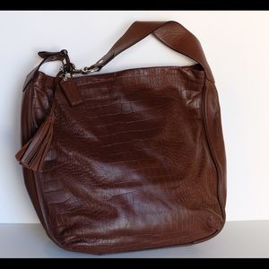 Coach Avery Embossed Croc Hobo