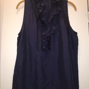 Sleeveless silk blouse