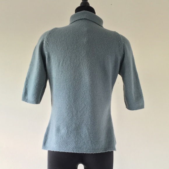 Vintage soft 50s style collared turtleneck sweater - Picture 2 of 4