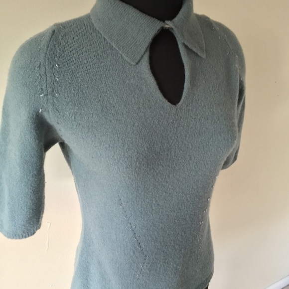 Vintage soft 50s style collared turtleneck sweater - Picture 3 of 4
