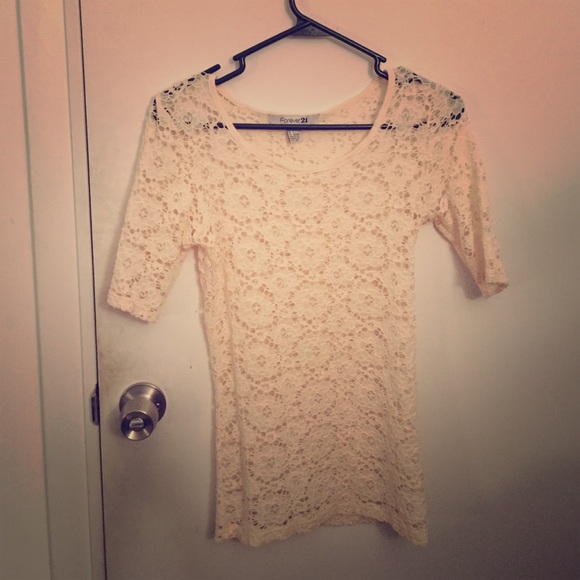 Lace short sleeve shirt