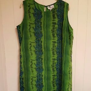 Bright Teal & Green Dress