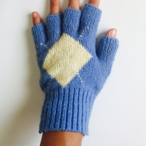 Argyle Fingerless Gloves