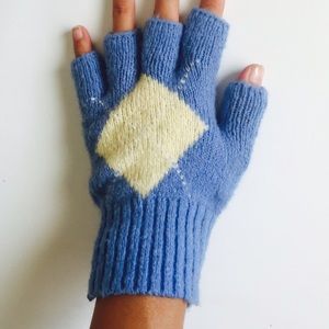 Argyle Fingerless Gloves