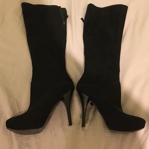 Over the Knee, GUESS, suede boots