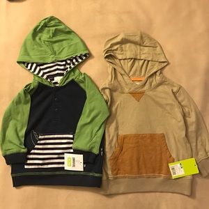 Brand New Hoodies + shoes + 2 overalls (18 mo)