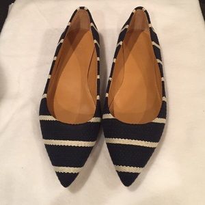 Price cut ✂️ J. CREW striped pointed flats