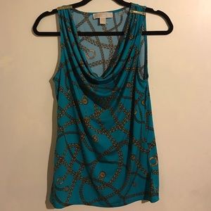 Michael Kors Sleeveless Drape Top.