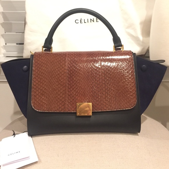 Celine Handbags - 🚫SOLD🚫Celine Small Trapeze cobra, blue, black