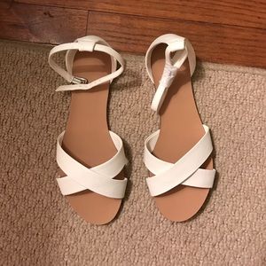 White sandals