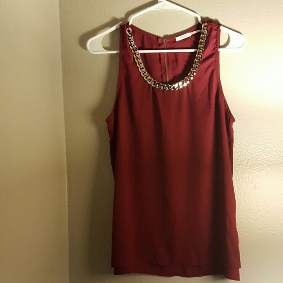 Maroon top