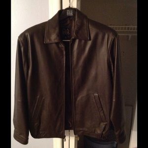 Joseph A. Bank Leather Bomber