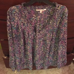LC Lauren Conrad Floral Blouse