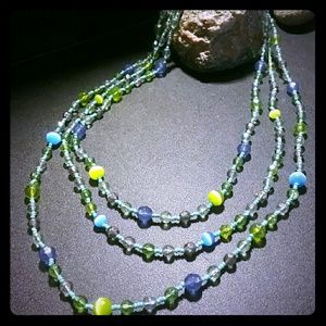 Vintage  moonstone  and multi color Necklace