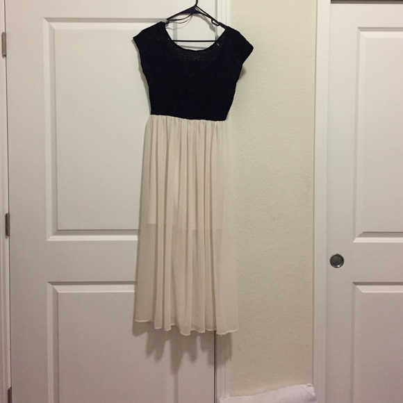 Black and white maxi dress