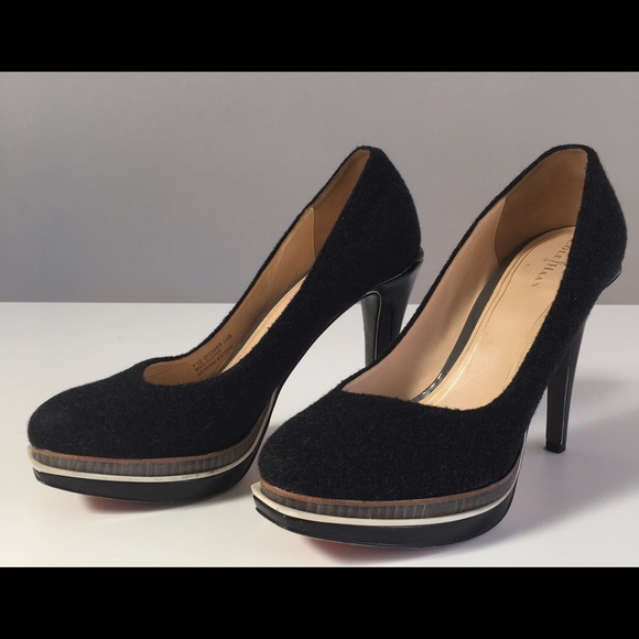 Cole Haan Felt Pumps Black Size 10