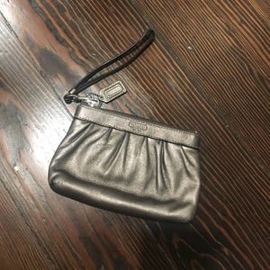 Metallic Coach wristlet!