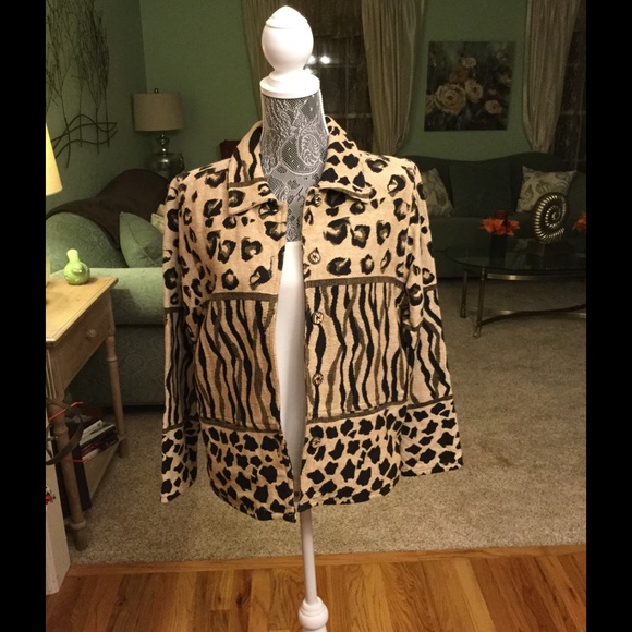 New Identity Jackets & Blazers - UNUSUAL ANIMAL PRINT JACKET