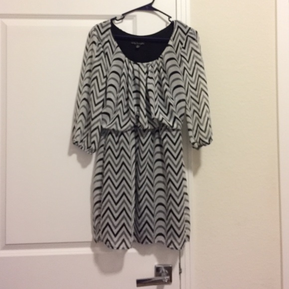 Black and white stripe dress