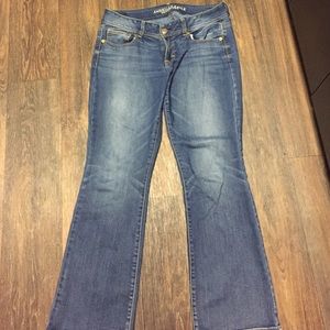 American Eagle Light Wash Kick Boot Jeans