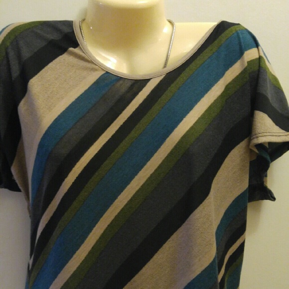 NWT Agenda Multi Color Striped Top - Picture 1 of 4