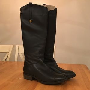 Sam Edelman "Penny" black leather high shaft boot