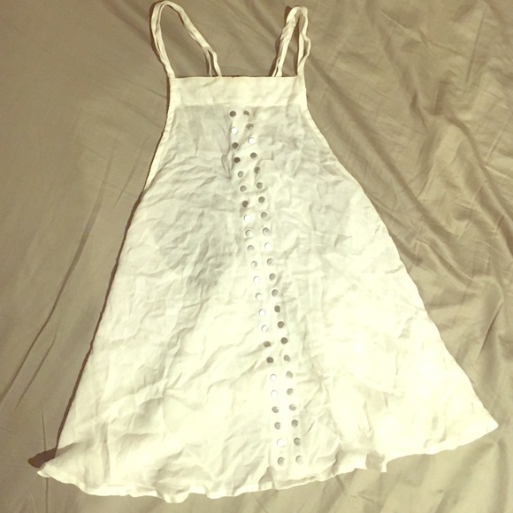 White silence and noise tank top
