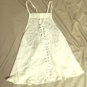 White silence and noise tank top