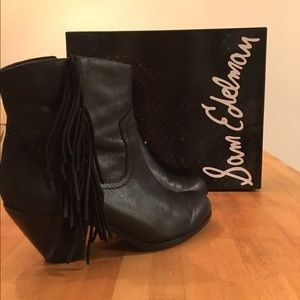 Sam Edelman "Louie" black leather bootie