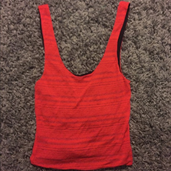 Red crop top