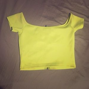 Yellow crop top