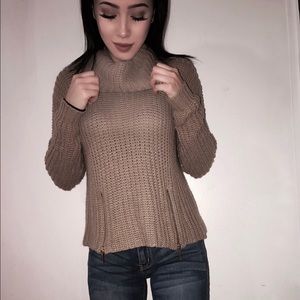 Tan knit sweater