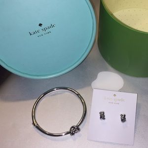 Kate spade Knot bracelet and earrings