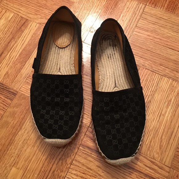Gucci soft pilar espadrilles black size 38.5