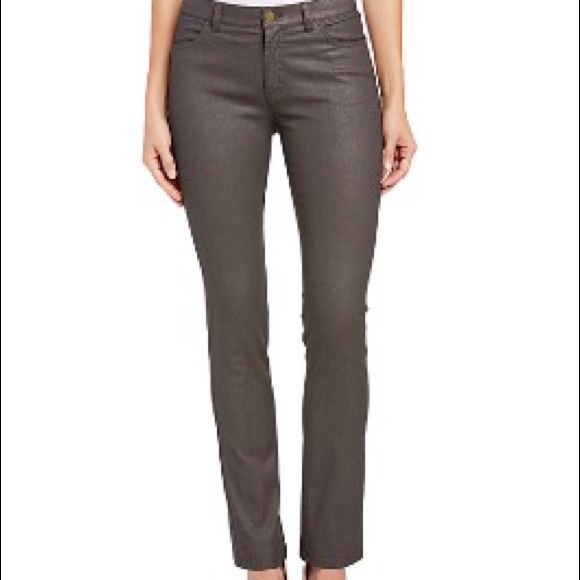 NWT Lafayette 148 NY Concrete Iridescent Jeans