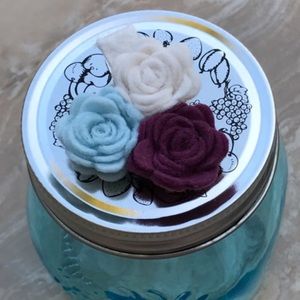 Frozen inspired small felt flower clip