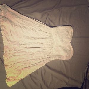 White strapless sundress