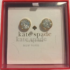 Kate Spade Clear/Gold Earrings