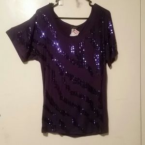 Purple top with sequin front