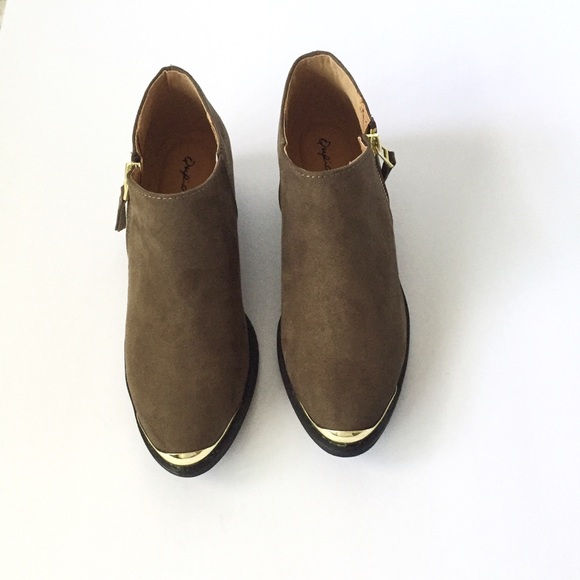 Olive gold accent ankle booties 1 LEFT!!! - Picture 6 of 7