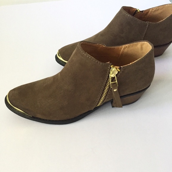 Olive gold accent ankle booties 1 LEFT!!! - Picture 5 of 7