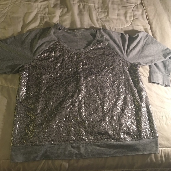Sequenced gray Lane Bryant sweater