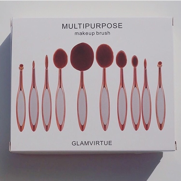 Rose Gold & White Oval Brushes - Picture 2 of 4