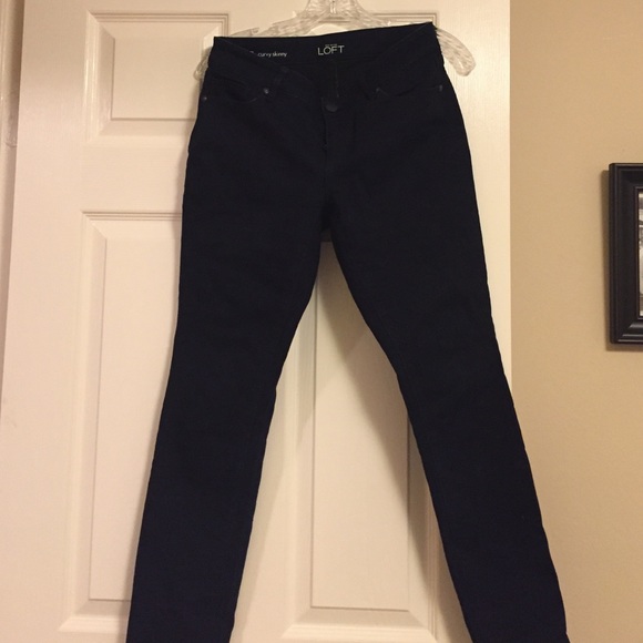 LOFT curvy skinny jeans in very deep blue